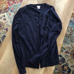 Navy JCrew cardigan